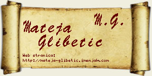 Mateja Glibetić vizit kartica